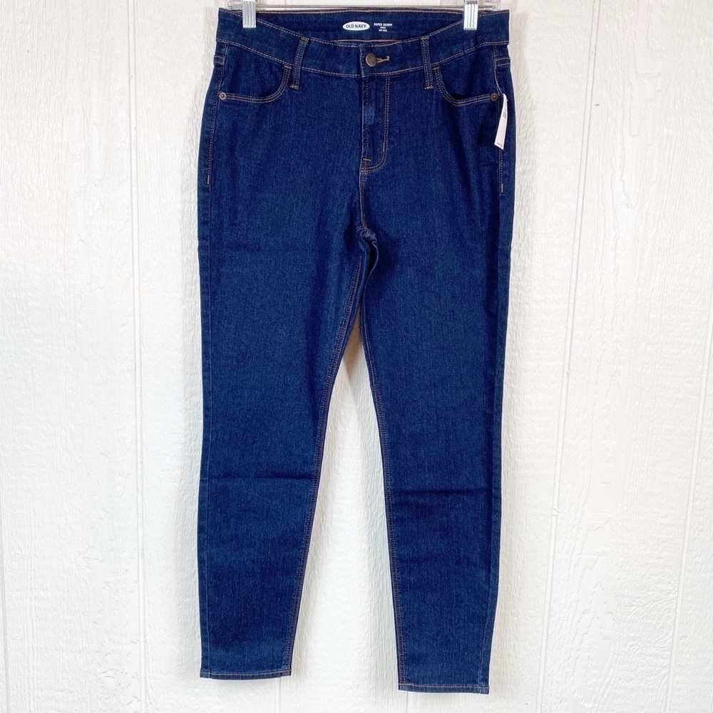 NEW Old Navy Super Skinny Denim Blue Jeans 6